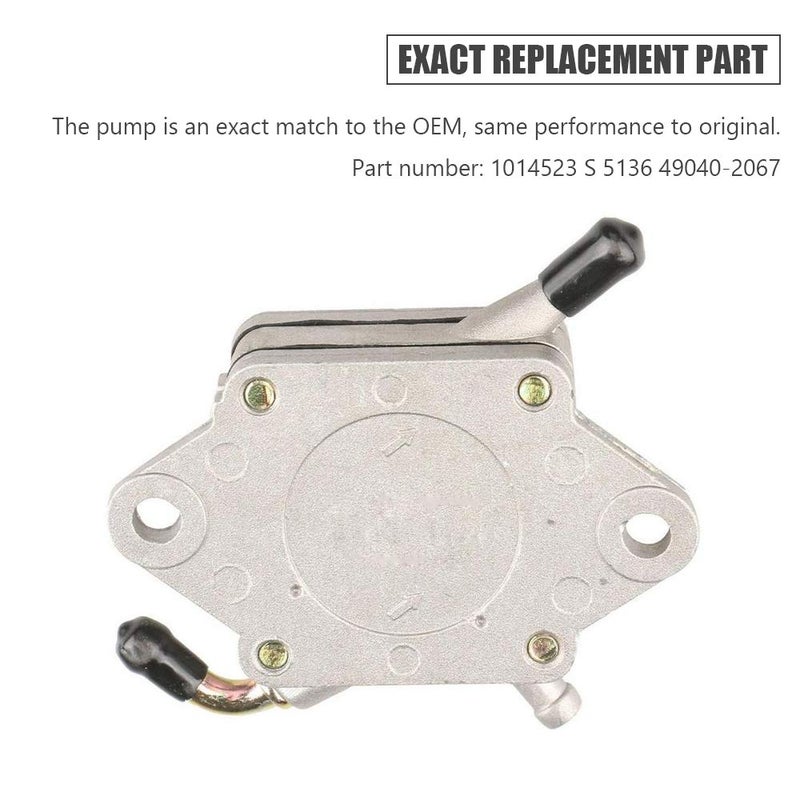Apeixoto Fuel Pump 1014523 S 5136 FP002 Compatible with Club Car Gas Golf Cart DS & Precedent 1984 UP 290FE 350FE Kawasaki Engine Club Car Fuel Pump - Image 3
